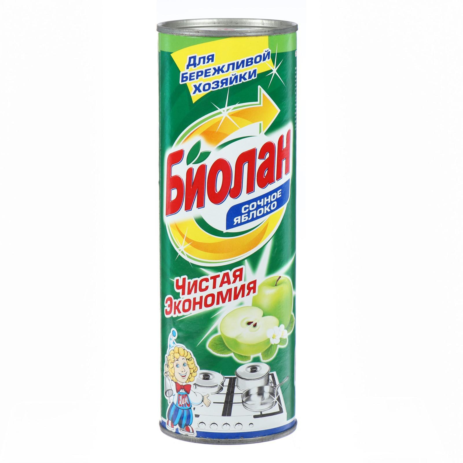 Чистящий порошок Биолан "Сочное яблоко", 400 г , универсальное (730145 ...