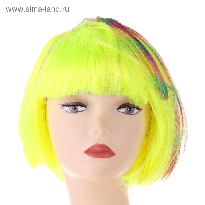 карнавал парик цветное каре с мелированием - Фото 1
