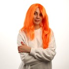 Карнавальный парик, длинные прямые волосы, цвет оранжевый, 120 г - Фото 2