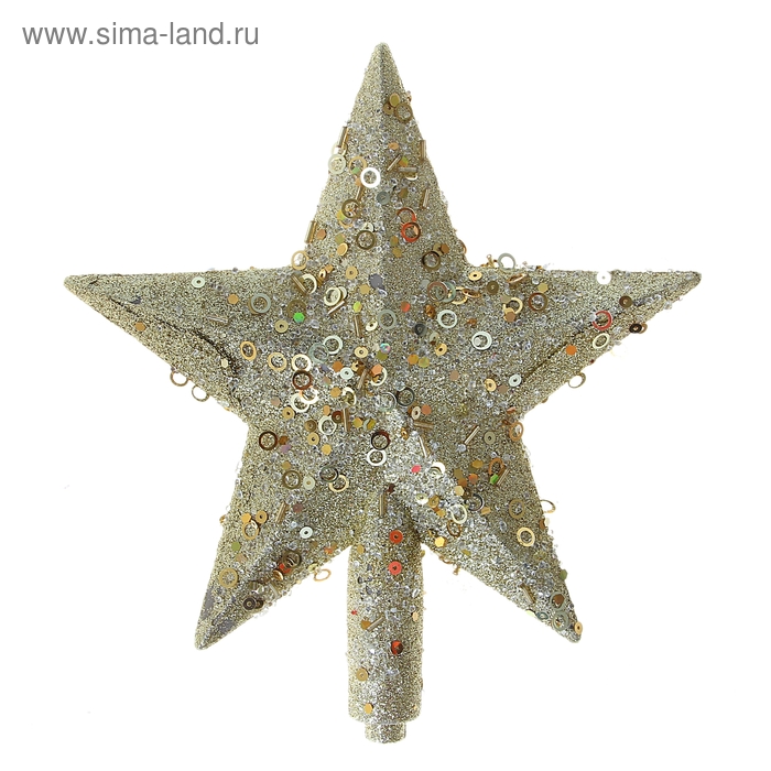 наконечник звезда 20 см блеск конфетти - Фото 1