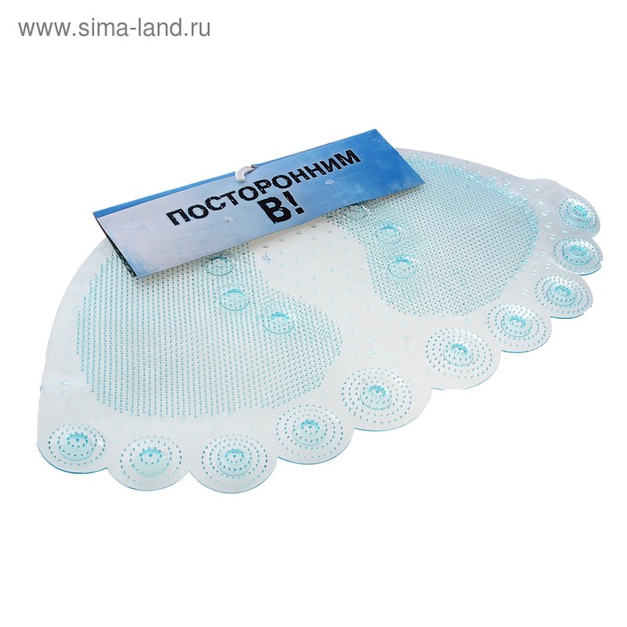 SPA-коврик для душа на присосках «Маленькие ножки», 33×58 см, цвет морская волна - Фото 1