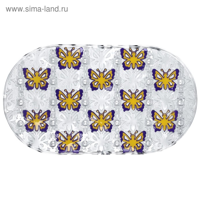 SPA-коврик для ванны на присосках «Баттерфляй», 38×68 см, цвет МИКС - Фото 1