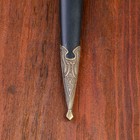 Макет оружия «Сувенирный кортик», рукоять чёрная со вставкой из бронзы, металл, пластик, 35 см - Фото 6