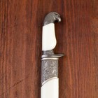 Сувенирный нож, рукоять белая с головой орла, 28см - Фото 4