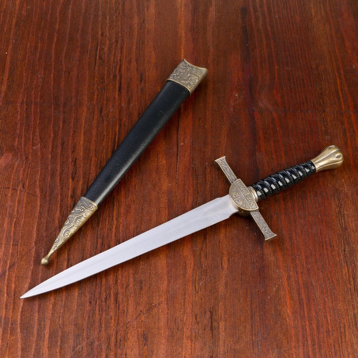 Макет оружия «Сувенирный кортик. Классический», с витой рукоятью и ножнами, 35 см - Фото 1