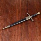 Макет оружия «Сувенирный кортик. Классический», с витой рукоятью и ножнами, 35 см - Фото 2