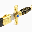 Макет оружия «Сувенирный кортик», рукоять витая со вставкой из камня, металл, пластик, 40 см - Фото 4