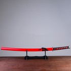 Сувенирное оружие «Катана на подставке», красные ножны, 103см - Фото 4