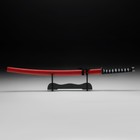 Сувенирное оружие «Катана на подставке», красные ножны, 103см - фото 8642599