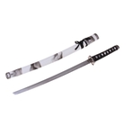 Сувенирное оружие «Катана на подставке», белые ножны с чёрной дымкой - Фото 2