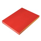 Бумага А4, 100 листов, 80 г/м2, самоклеящаяся, флуоресцентная, красная - фото 5826554