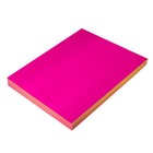Бумага А4, 100 листов, 80 г/м, самоклеящаяся, флуоресцентный, ярко-розовая - фото 10902653