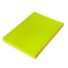 Бумага А4, 100 листов, 80 г/м, самоклеящаяся, флуоресцентная, жёлтая - фото 299436708