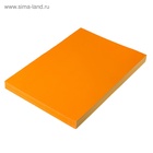 Бумага А4, 100 листов, 80 г/м², самоклеящаяся, флуоресцентная, оранжевая - Фото 4