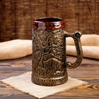 Бокал для пива "Охота", бронза, керамика, 1.5 л, 1 сорт, микс - Фото 5