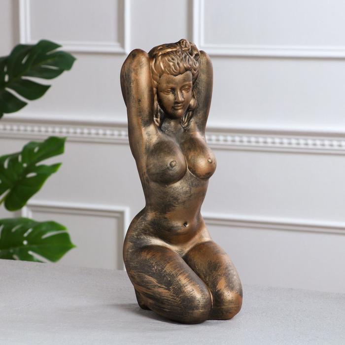 Статуэтка "Дама", бронза, керамика, 38 см - Фото 1