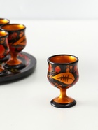 Подарочный набор: 6 шт. 30 мл рюмок на подносе, дерево хохлома - Фото 4