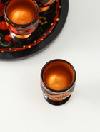 Подарочный набор: 6 шт. 30 мл рюмок на подносе, дерево хохлома - Фото 5