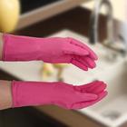 Перчатки хозяйственные Доляна, размер L, резиновые, МИКС - Фото 1