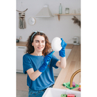 Перчатки хозяйственные резиновые Доляна, прочные, размер M, 40 гр, цвет МИКС - Фото 4