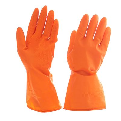 Перчатки хозяйственные резиновые Доляна, прочные, размер L, 40 гр, цвет МИКС