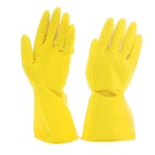 Перчатки хозяйственные резиновые Доляна, прочные, размер L, 40 гр, цвет МИКС - Фото 2