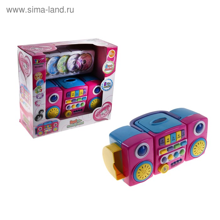 Бытовая техника «Магнитофон с дисками», работает от батареек - Фото 1