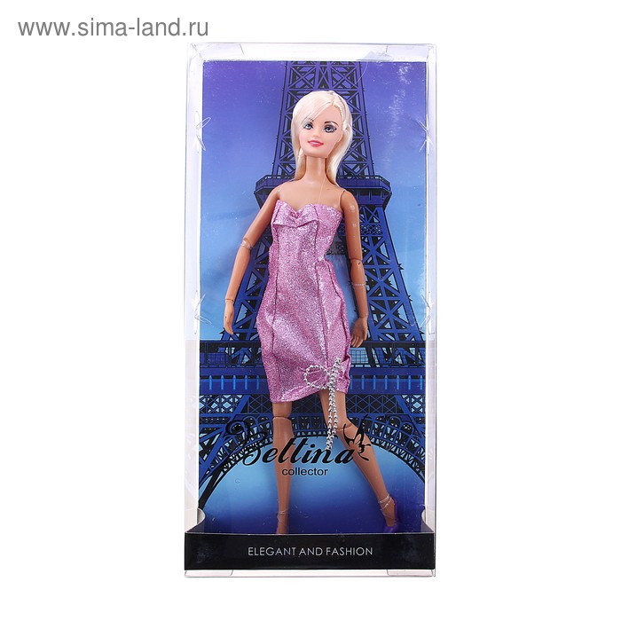 Кукла модная шарнирная «Лея в Париже» в платье - Фото 1