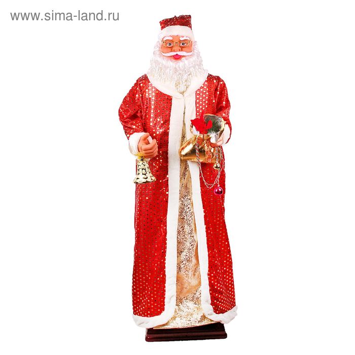 Дед Мороз, в длинной шубе, с колокольчиком, мелодия