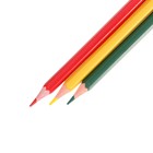Карандаши 6 цветов Calligrata, ЭКОНОМ, заточенные, шестигранные, пластиковые, картонная упаковка, европодвес - Фото 3