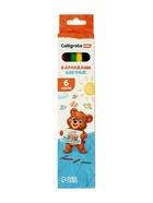 Карандаши Calligrata, цветные, 6 цветов, эконом, шестигранные, пластиковые 5303320