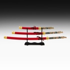 Макет оружия «Сувенирные катаны на подставке 3в1. Азия», подарочный набор, ножны дерево, 54 см; 81 см; 100 см, МИКС - Фото 1