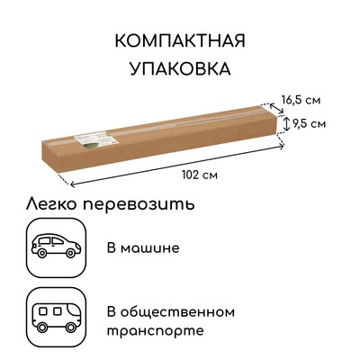 Грядка оцинкованная, компакт, 200×100×15 см, Greengo