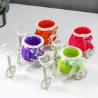 Корзина декоративная "Велосипед с кашпо-вазон" МИКС 20х13х11 см - Фото 1