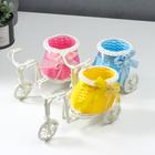 Корзина декоративная "Велосипед с кашпо-вазон" МИКС 20х13х11 см - Фото 2