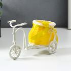 Корзина декоративная "Велосипед с кашпо-вазон" МИКС 20х13х11 см - Фото 4