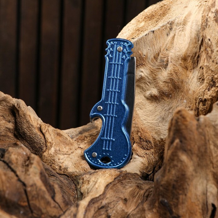 Нож перочинный складной "Гитара" 12см, клинок 50мм/1,8мм, микс - фото 1927649029