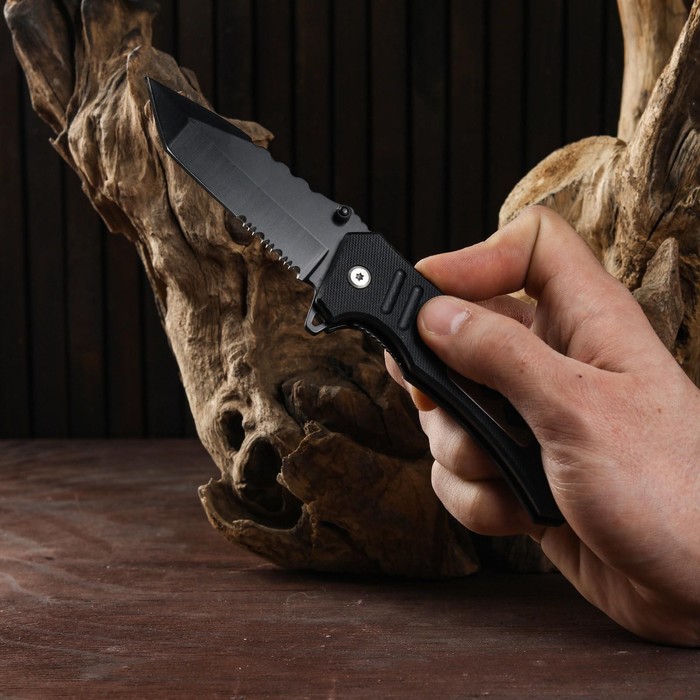 Нож складной "Лидер" 20см, клинок 84мм/3мм, со стропорезом - фото 1927649040