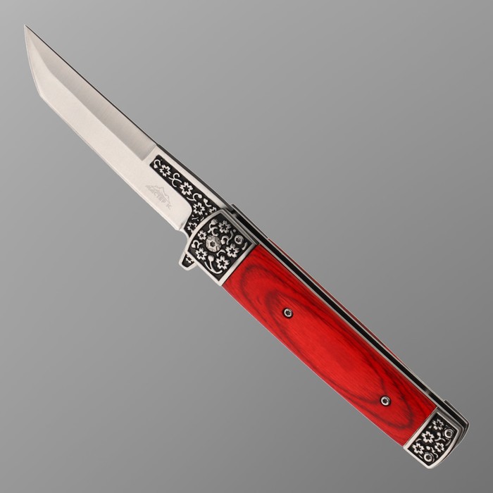 Нож складной "Танто" 22,5см, клинок 100мм/1,4мм, рукоять дерево - фото 1907189943