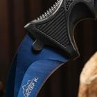 Нож-керамбит «Коготь орла», 20 см, клинок 90 мм/2.1 мм, синий - Фото 3