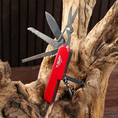Нож швейцарский «Мастер К» 13 в 1, красный