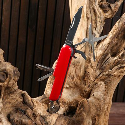 Нож швейцарский «Мастер К» 12 в 1, красный