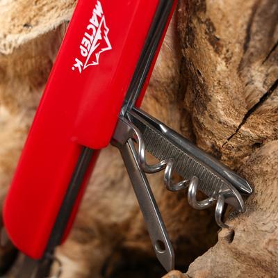 Нож швейцарский «Мастер К» 12 в 1, красный