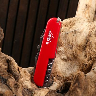 Нож швейцарский «Мастер К» 12 в 1, красный