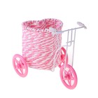 корзинка декоративная велосипед розовый 18*14*11 см - Фото 1