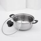 УЦЕНКА Кастрюля со стеклянной крышкой Promo, 18×8 см - Фото 3