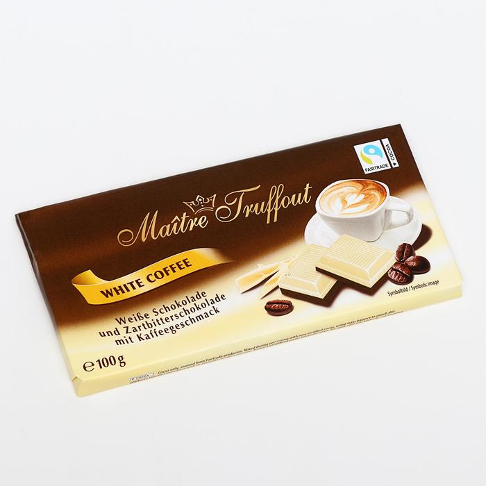 Белый шоколад и темный шоколад со вкусом кофе, 100 г - Фото 1