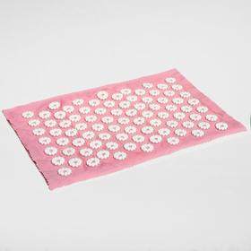 Аппликатор игольчатый «Коврик», 85 колючек, розовый, 25 x 40 см.