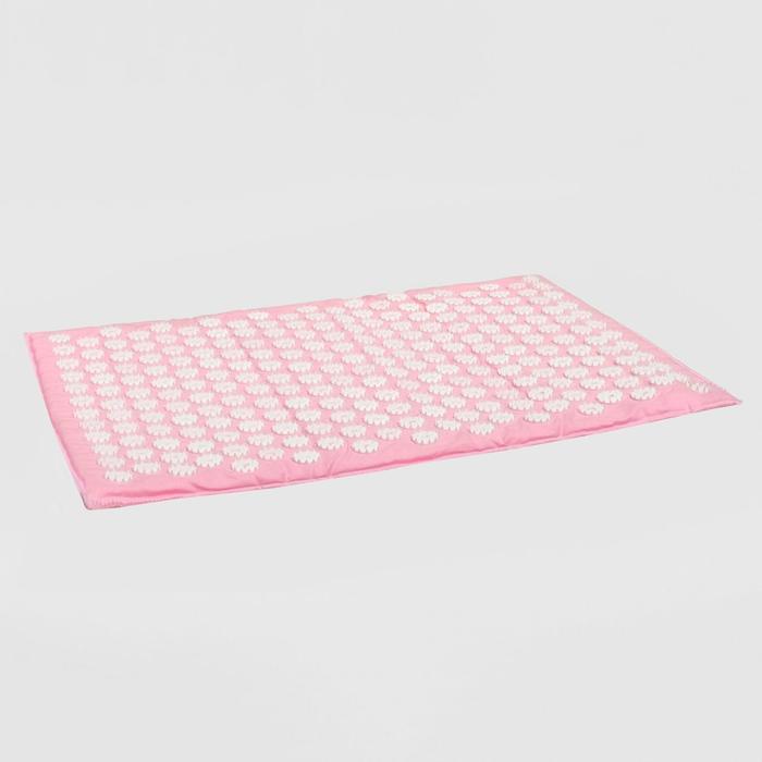 Аппликатор игольчатый «Большой коврик» на мягкой подложке, 242 колючки, розовый, 41х60 см - Фото 1