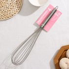 Венчик для взбивания KONFINETTA «Сильвер», струна 1.3 мм, 42×8×8 см, нержавеющая сталь, серебристый - Фото 4